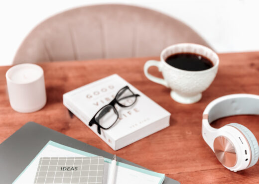 Desk with stationery